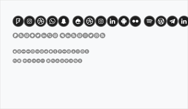 Icons Social Media 16 Business Card