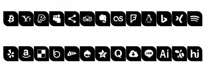 Icons Social Media 1 フォント 大文字