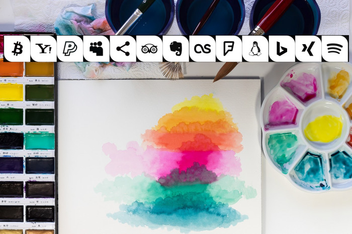 Icons Social Media 1 Font examples