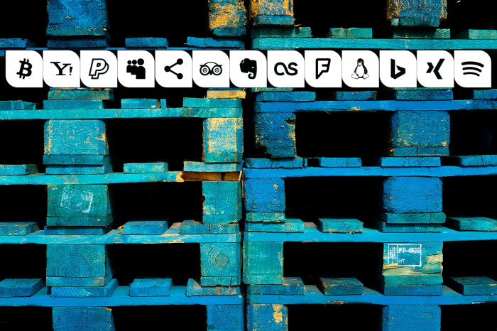 Icons Social Media 1 Font examples