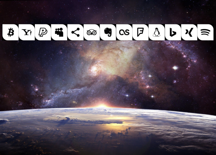 Icons Social Media 1 Font examples
