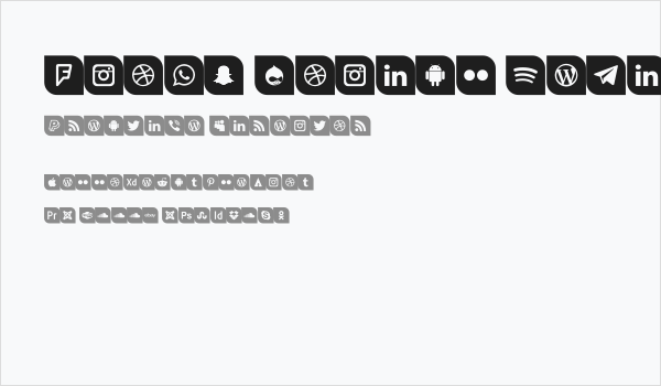 Icons Social Media 1 Business Card