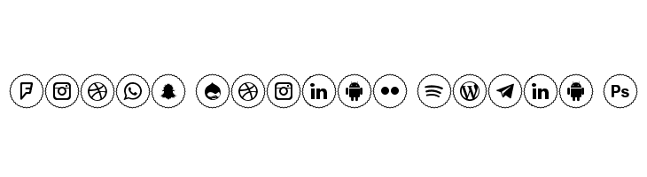 Icons Social Media 2 Polices