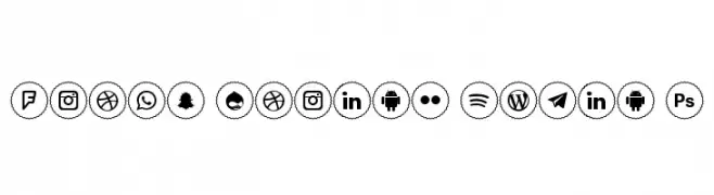 Icons Social Media 2  font caratteri gratis