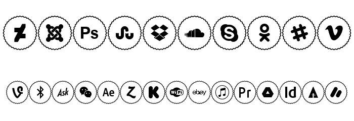Icons Social Media 2 Font OTHER CHARS