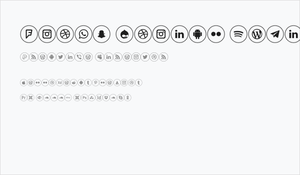 Icons Social Media 2 Business Card