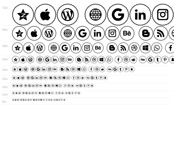 Icons Social Media 2 Waterfall