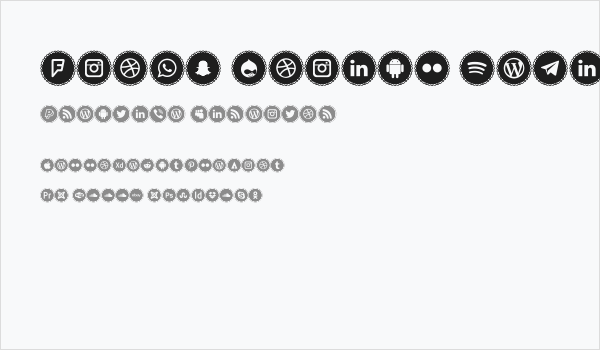 Icons Social Media 3 Business Card