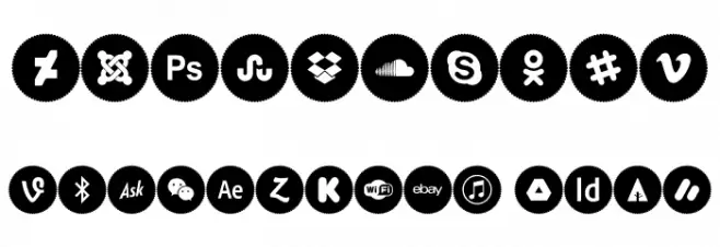 Icons Social Media 4 Font OTHER CHARS