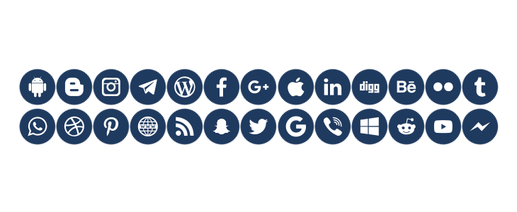 Icons Social Media 4 Lowercase