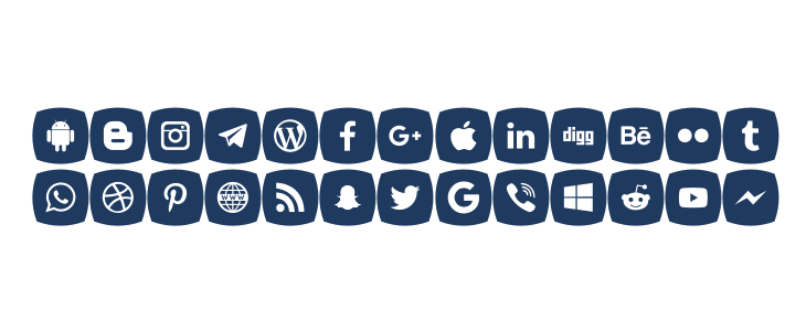 Icons Social Media 5 Lowercase