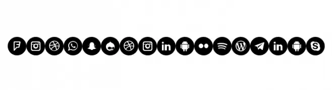 Icons Social Media 6  font caratteri gratis