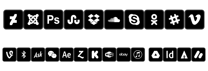 Icons Social Media 7 Font OTHER CHARS