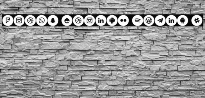 Icons Social Media 8 Font examples