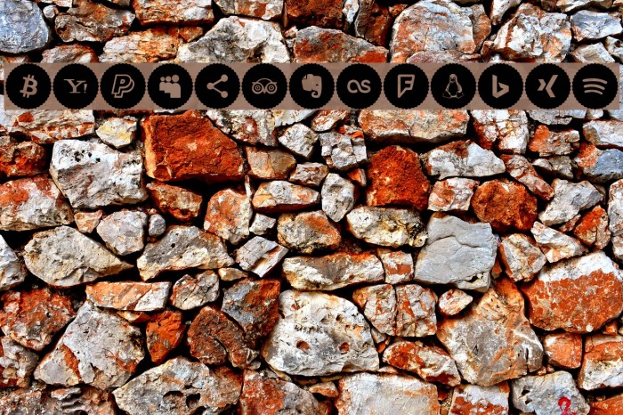 Icons Social Media 9 Font examples
