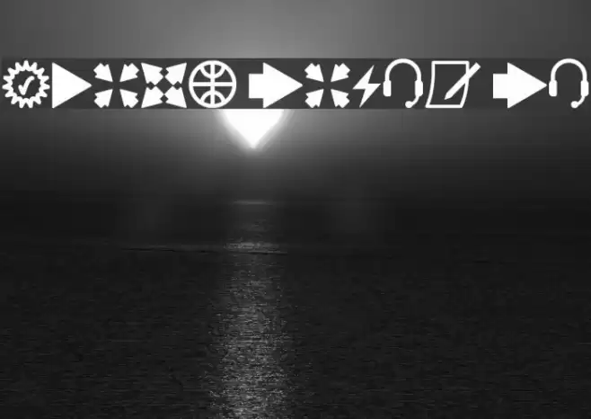 Icons South St Font examples