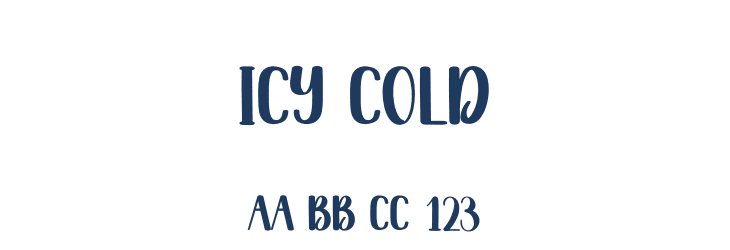 Icy Cold Font Preview