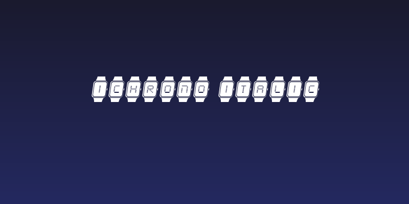 iChrono Italic Social Header