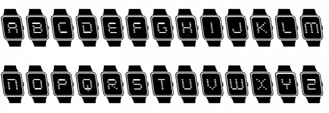 iChrono Leftalic Schriftart Groß