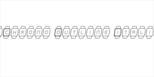 iChrono Outline Italic Logo