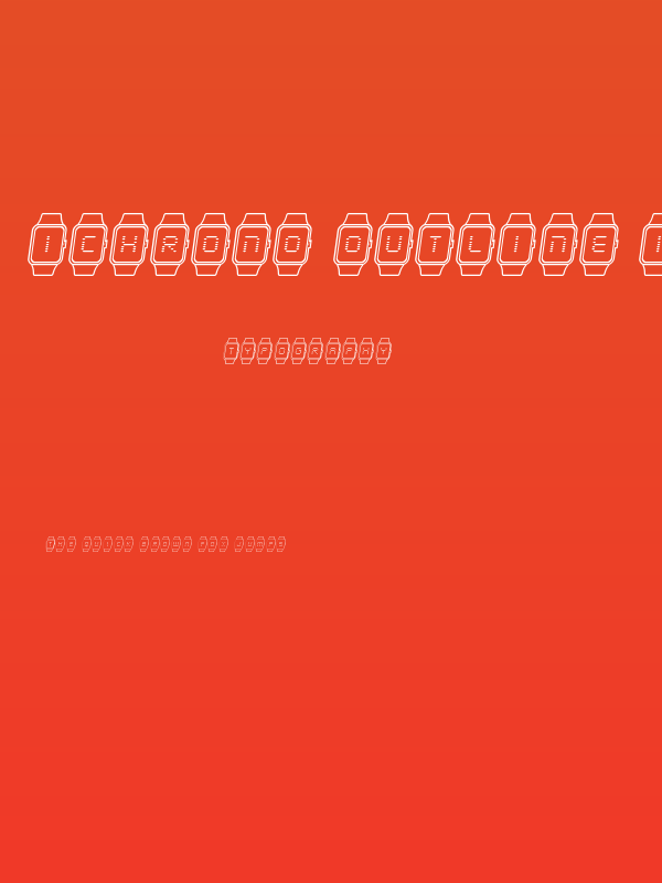 iChrono Outline Italic Poster