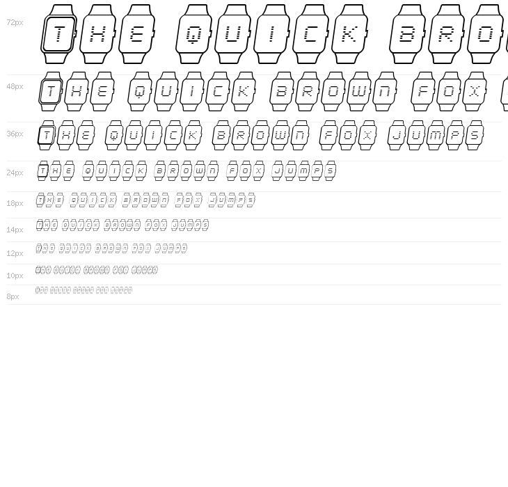 iChrono Outline Italic Waterfall