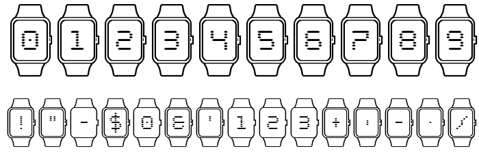 iChrono Outline Font OTHER CHARS