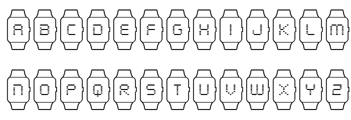 iChrono Outline Font LOWERCASE