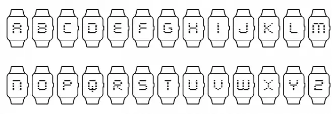 iChrono Outline Font LOWERCASE