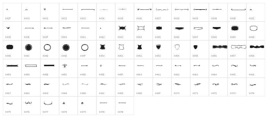 iCiel Altus Extra Character Map