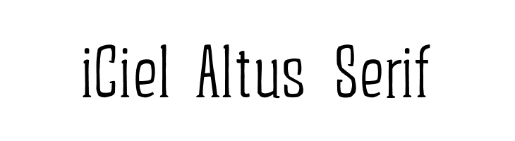 iCiel Altus Serif  免费字体下载