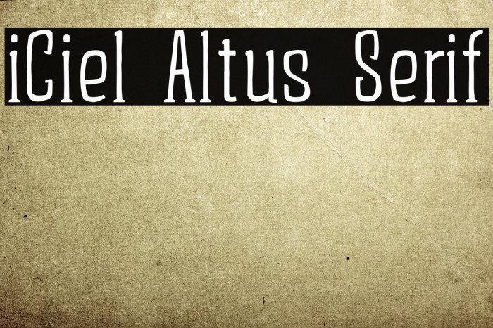 iCiel Altus Serif Font examples