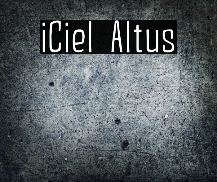 iCiel Altus Font examples