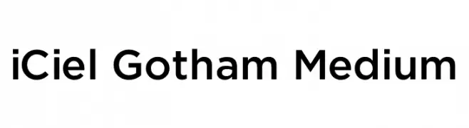 iCiel Gotham Medium  Скачать бесплатные шрифты