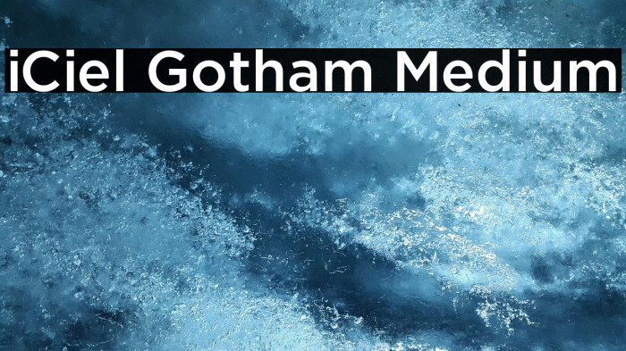 iCiel Gotham Medium Font examples