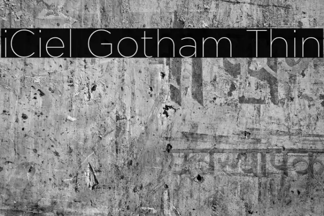 iCiel Gotham Thin Font examples