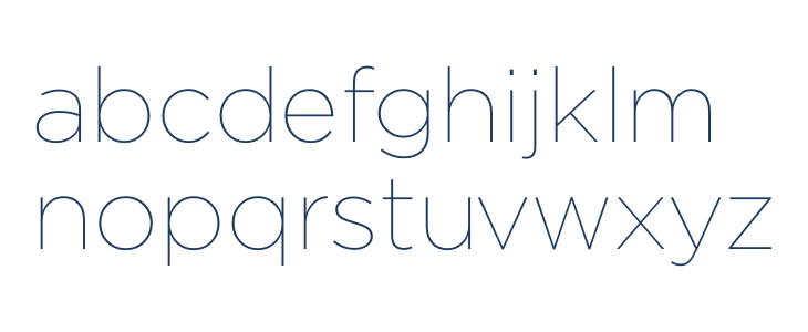 iCiel Gotham Thin Lowercase