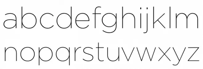 iCiel Gotham Thin Schriftart Kleinbuchstaben