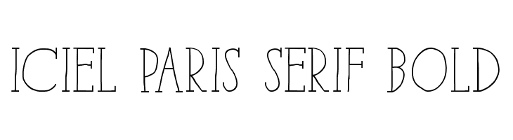 iCiel Paris Serif Bold  नि: शुल्क फ़ॉन्ट्स डाउनलोड