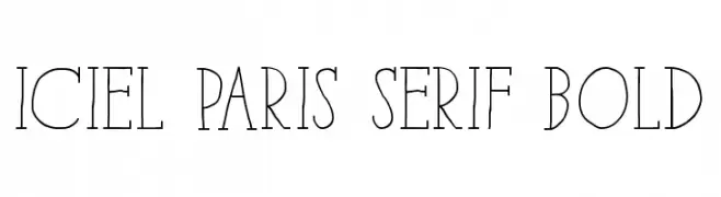 iCiel Paris Serif Bold  フリーフォントのダウンロード