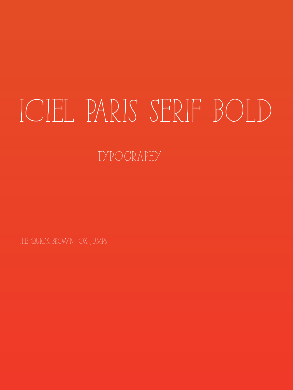 iCiel Paris Serif Bold Poster