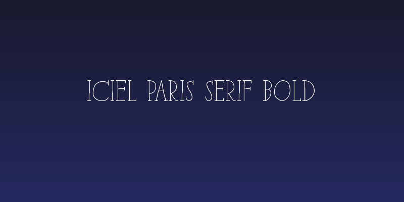 iCiel Paris Serif Bold Social Header