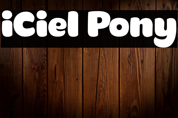 iCiel Pony फ़ॉन्ट examples