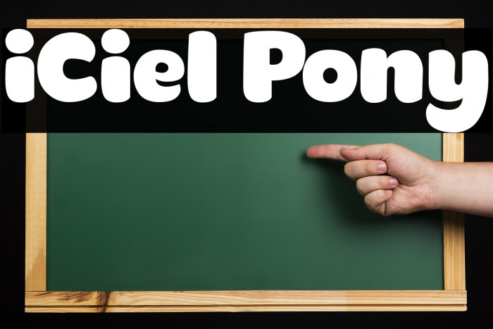iCiel Pony फ़ॉन्ट examples