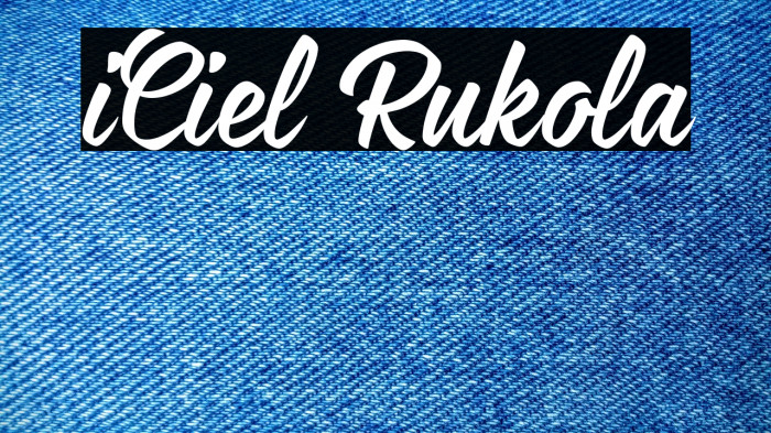 iCiel Rukola Font examples