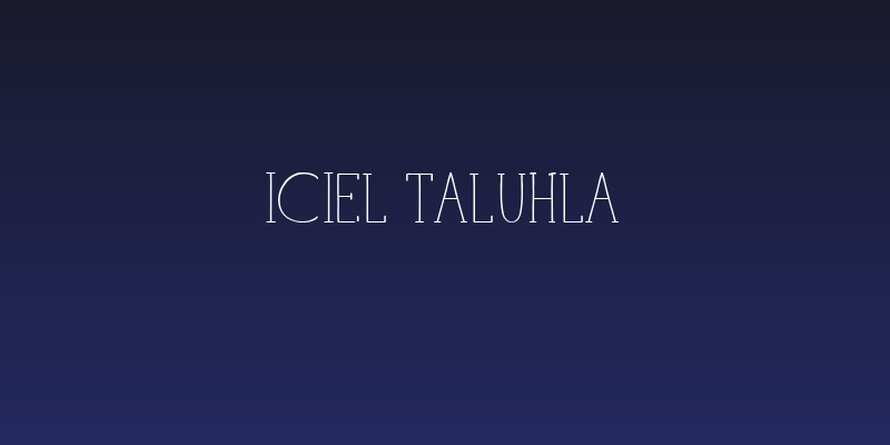 iCiel TALUHLA Social Header
