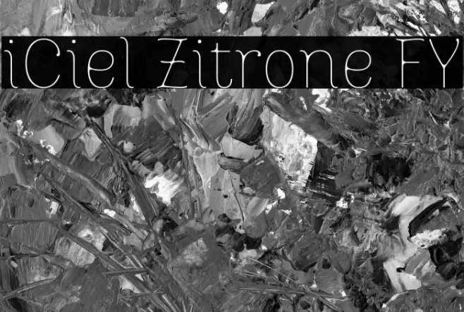 iCiel Zitrone FY Font examples