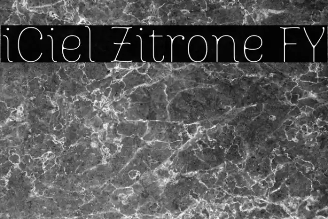 iCiel Zitrone FY Font examples