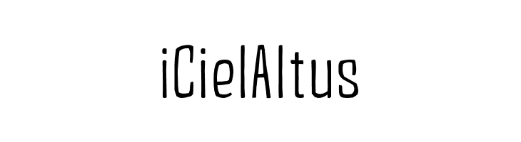 iCielAltus  Frei Schriftart Herunterladen