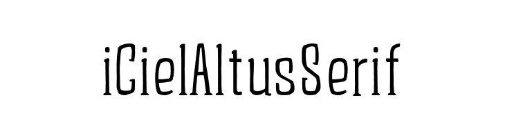 iCielAltusSerif  font caratteri gratis